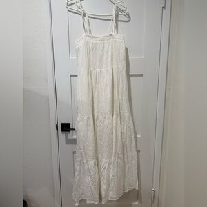 NEW - Express Textured Tiered Tie Shoulder Maxi Dress